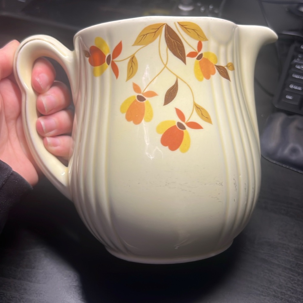 Vintage Hall’s Superior Floral Cream Pitcher
